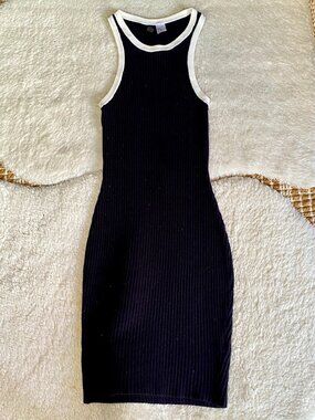 H&M Ribbed Knit Bodycon Midi Dress - Size XS
